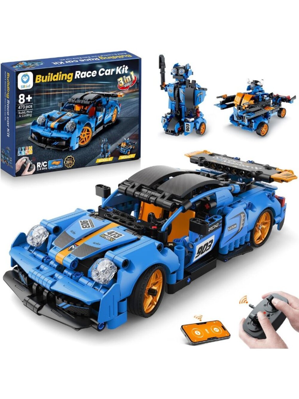 STEM Remote Control Car Robot Building Kit - Perfect Gift for Boys 8